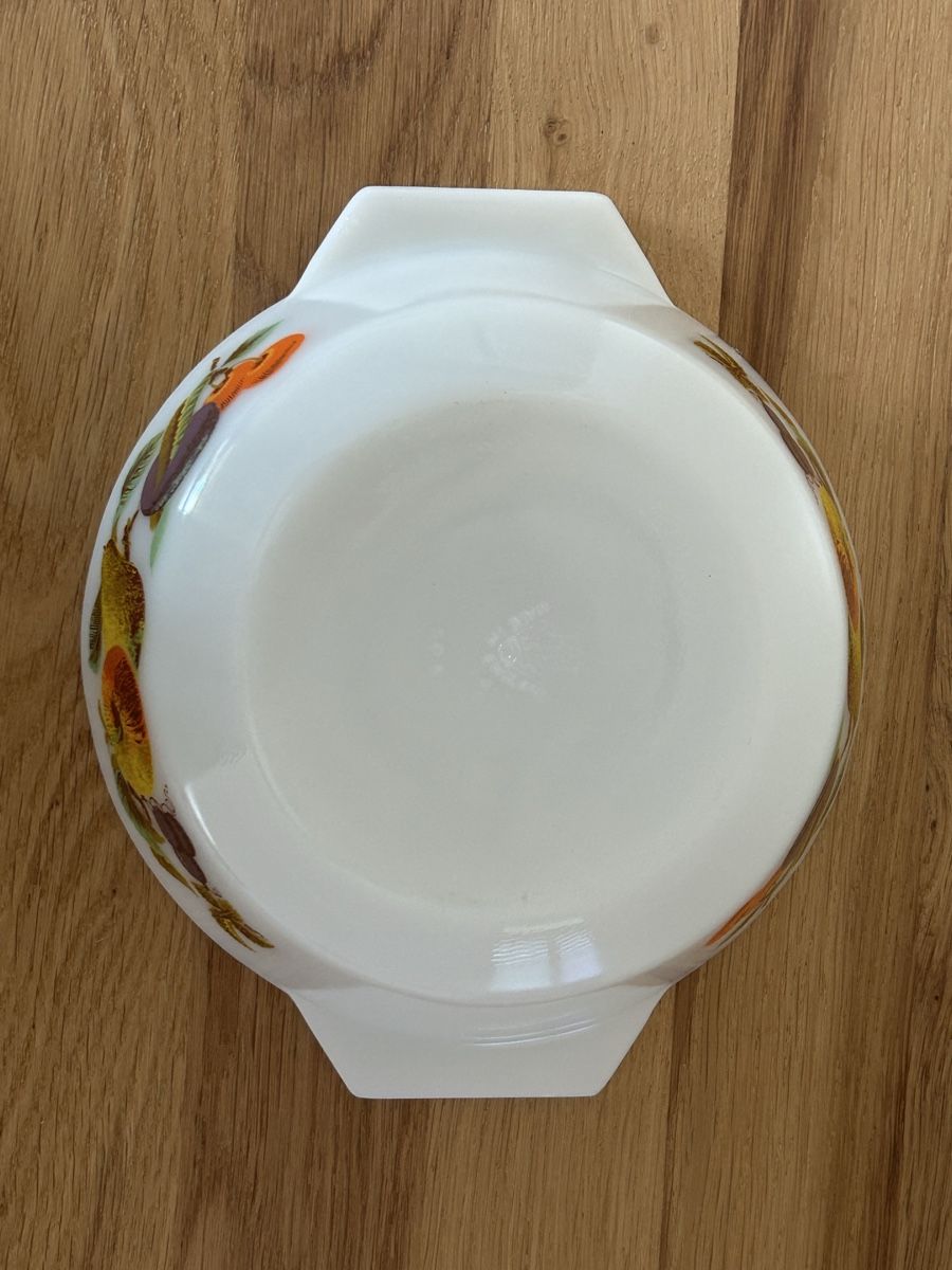 Pyrex Pentole: Vintage JAJ Pyrex Kent Orchard 505 mit Glasdeckel – Usato da Wettingen venduto da Mmccl 6