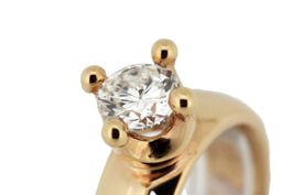 Solitär Ring 18K 1.00ct SSEF Zertifikat 18K Gelbgold *S442