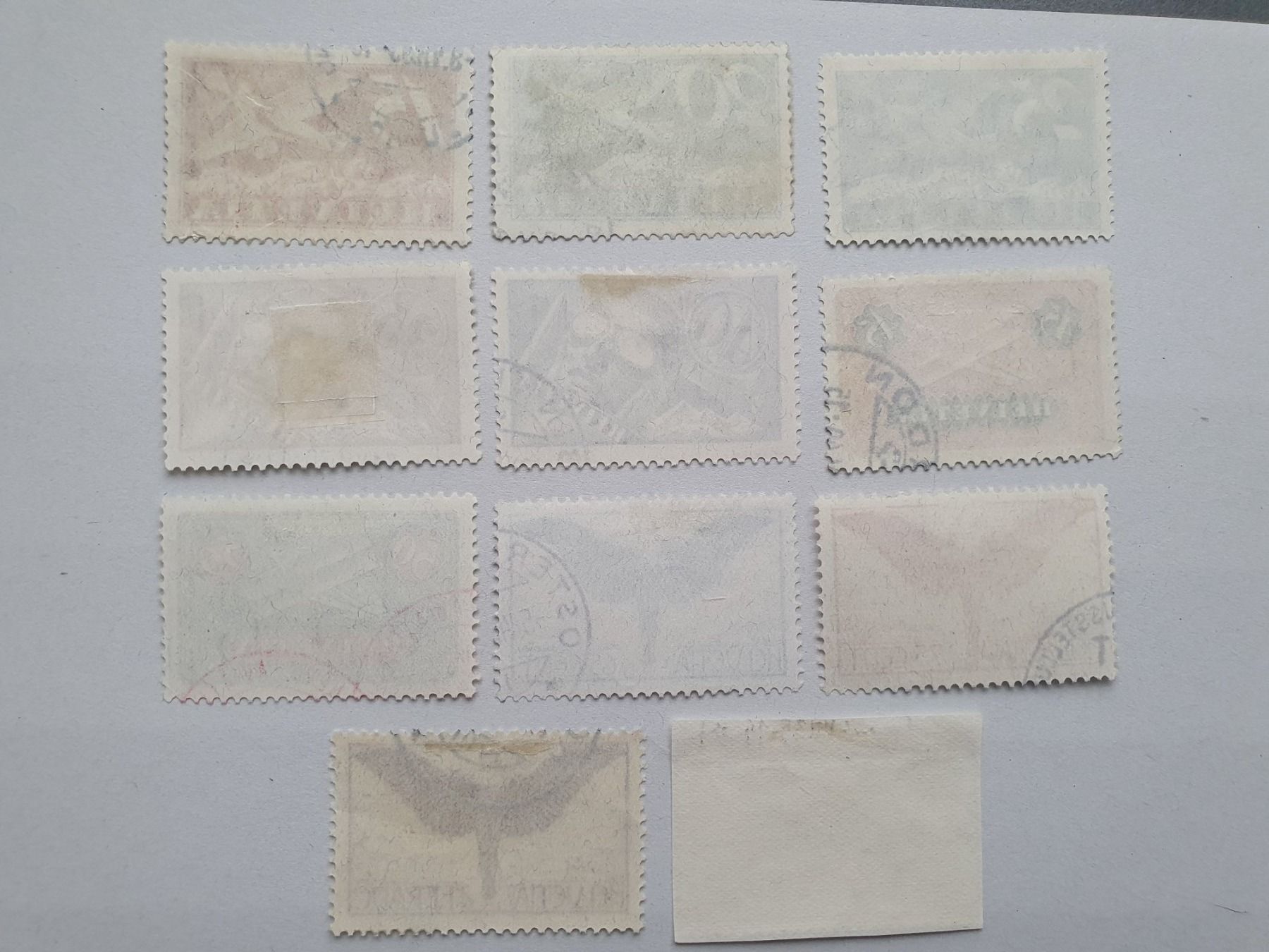 Alle Briefmarken: F3-F13 Flugpost Kat. 710.- – Gebraucht aus Balgach von SIMEON27 8