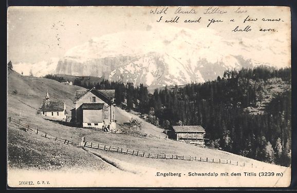 Cartoline postali: Engelberg, Teilansicht mit Umgebung, Sch – Usato da Berlin venduto da bartko-reher