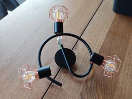 Deckenleuchte E14 schwarz/rose gold