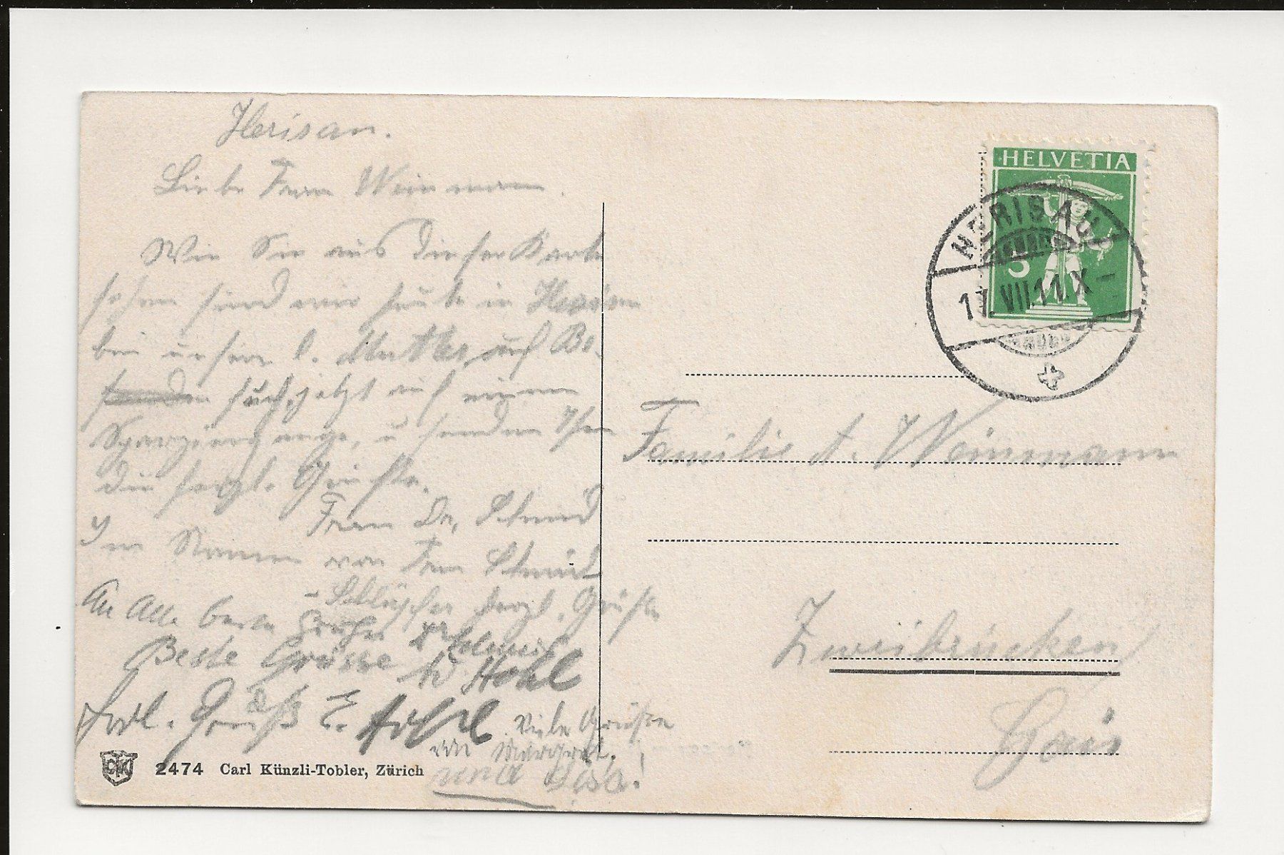 Cartoline postali: AK 1911 Herisau - Heinrichbad – Usato da Greifensee venduto da 315WDO 1