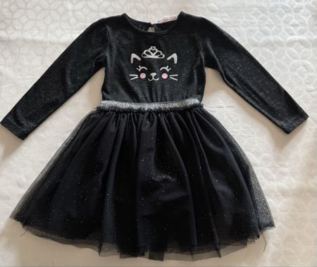 Festliches Kleid mit Katzenprint 104