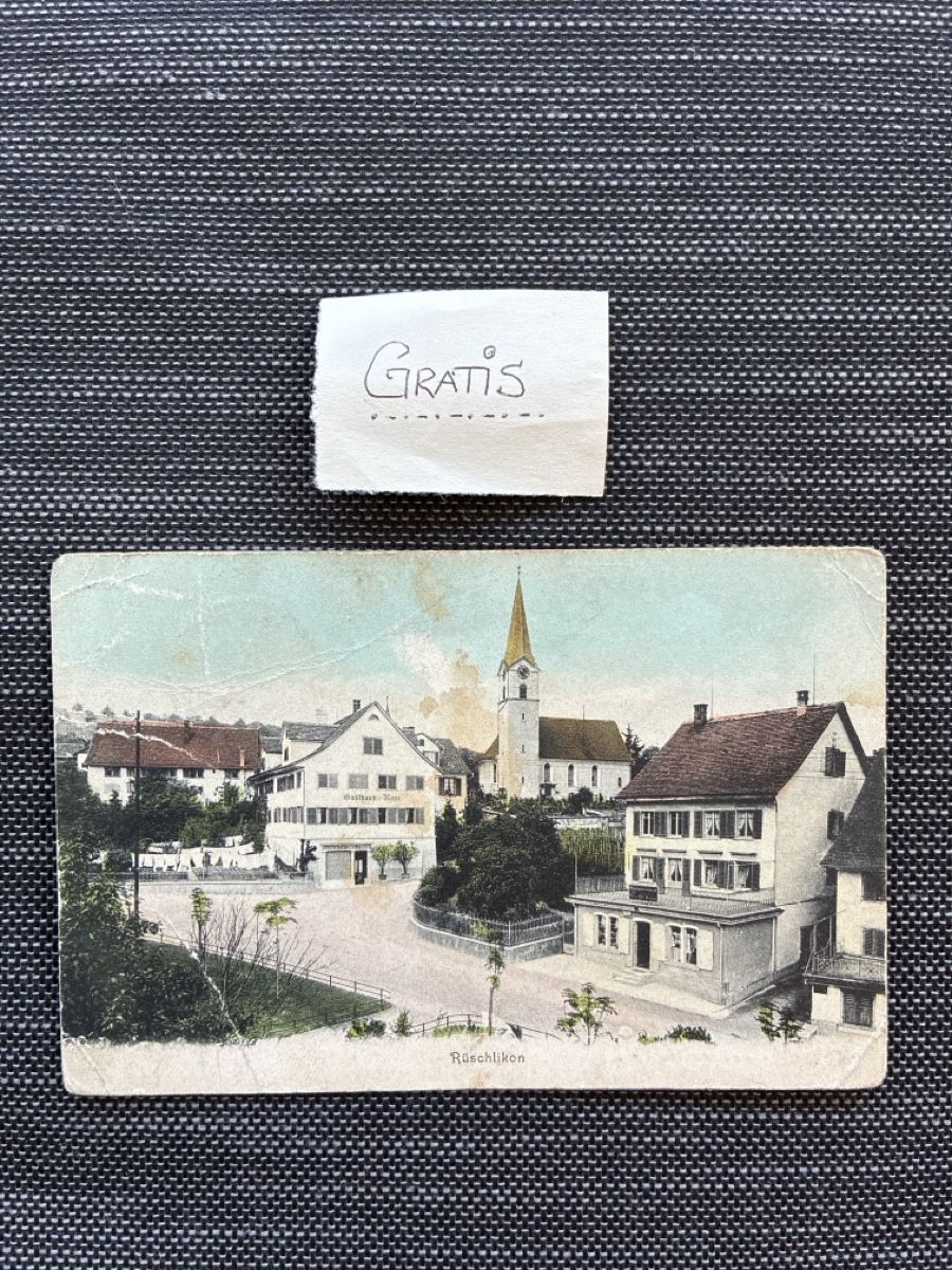 Cartoline postali: 17 Ansichtskarten Schweiz von Rüschlikon ZH – Usato da Oftringen venduto da Cla.vD.74 4
