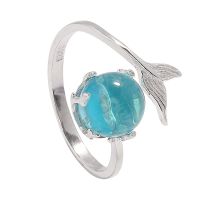 📌 NEU Ring Meerjungfrau & Blauer Stein in
