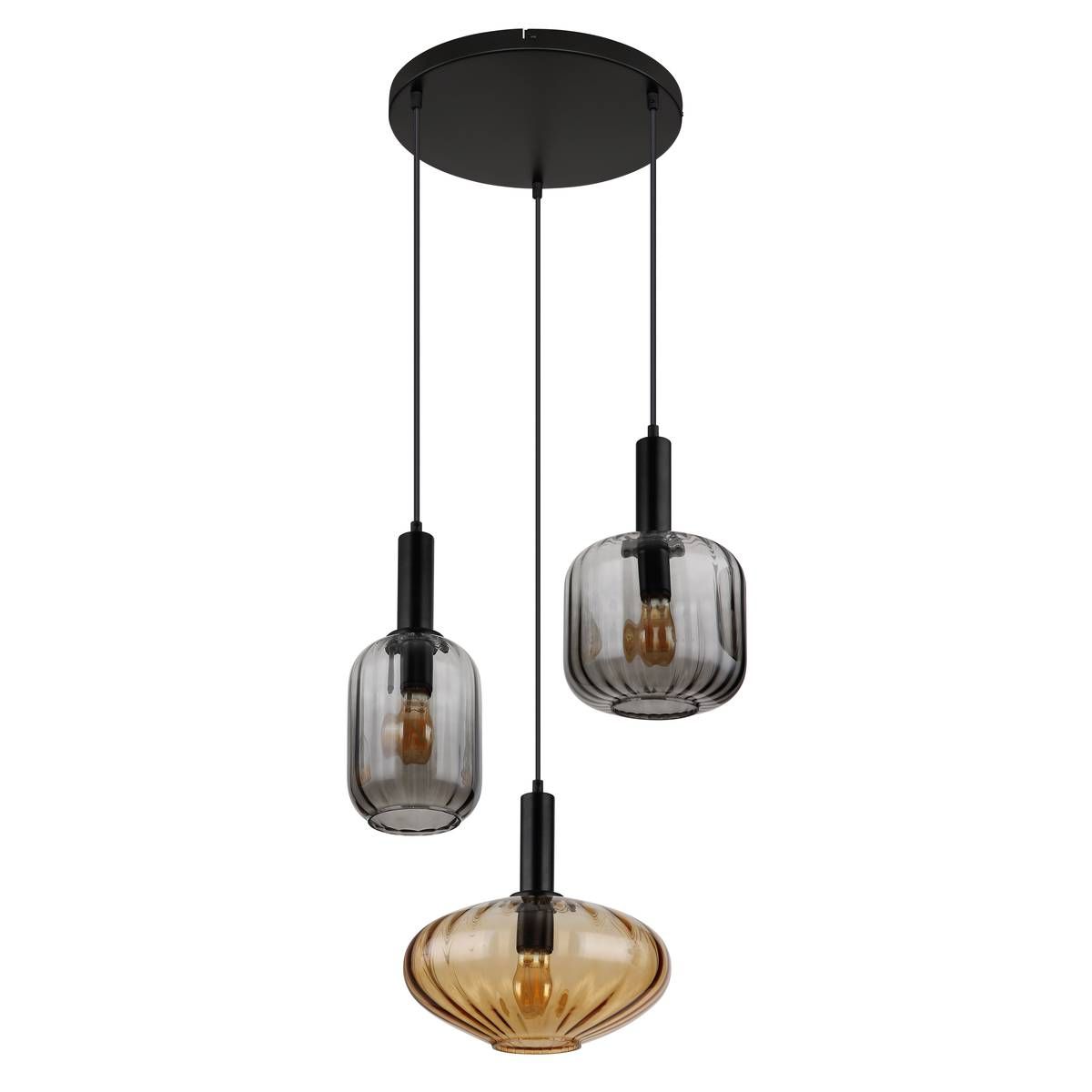 Lampadari & plafoniere: Pendelleuchte, Glas, Rauchfarbe, 55 cm Ø – Nuovo (secondo la descrizione) da Kreuzlingen venduto da Smart-Light 6