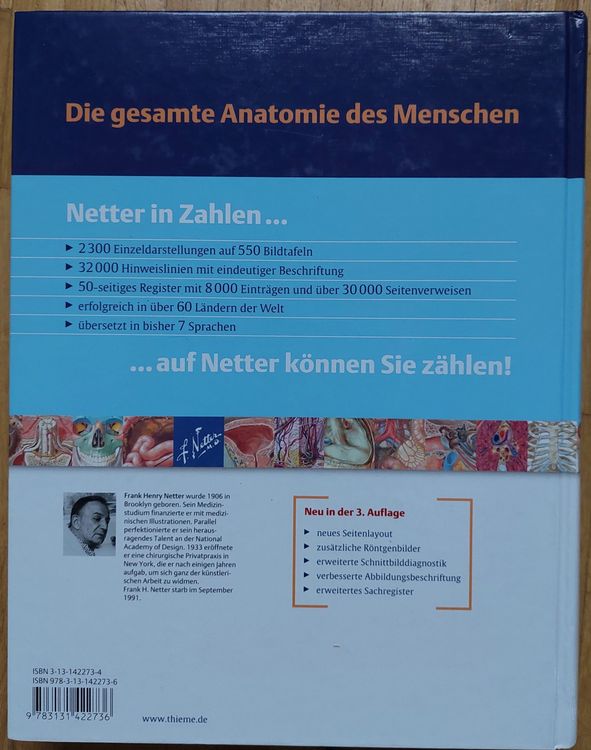 Atlas der Anatomie des Menschen Frank H. Netter (Usato) a Frauenfeld ...
