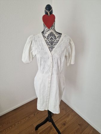 Damenkleid weiss Broderie Anglaise h&m Grösse M wie neu
