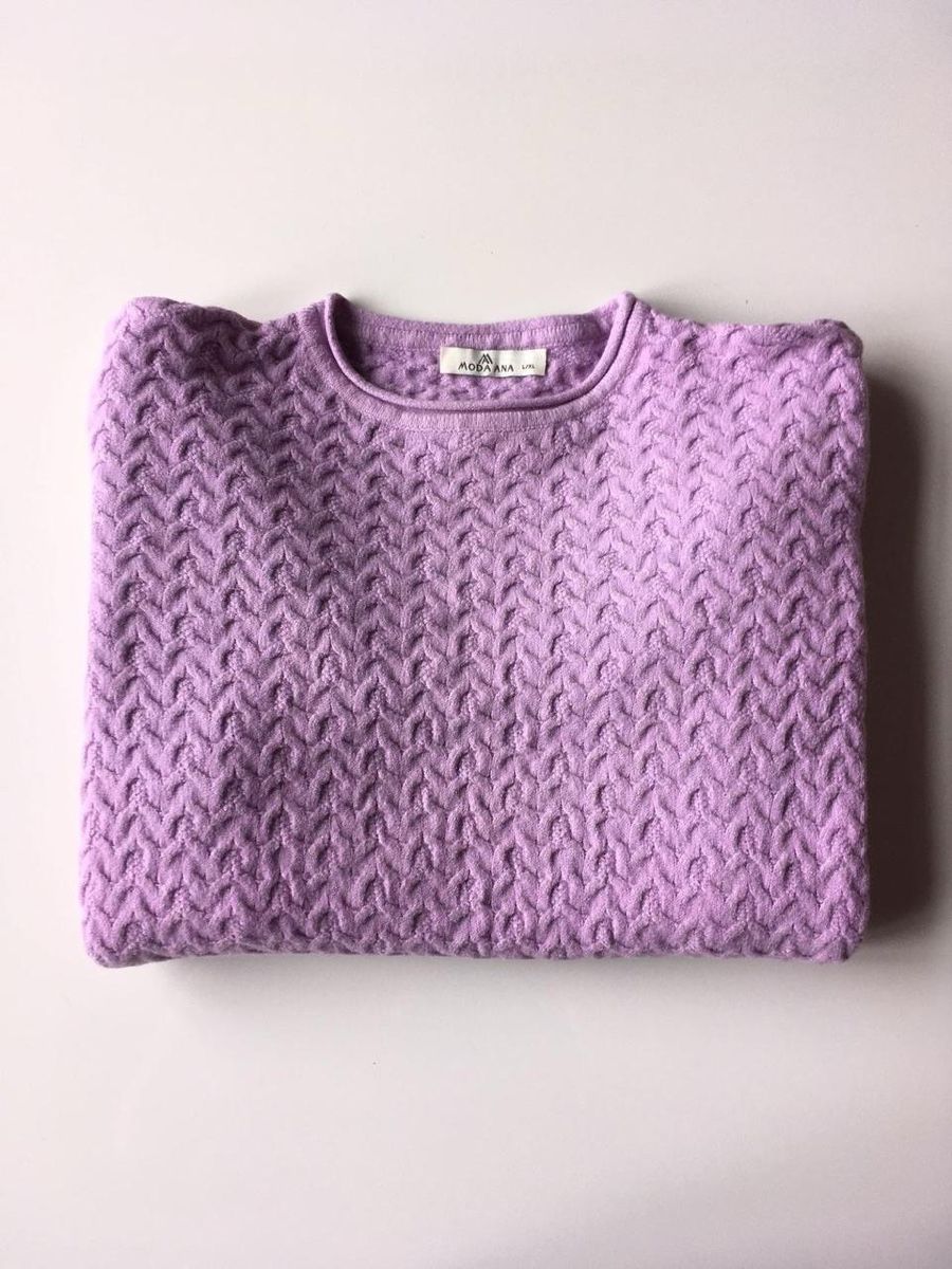 Maglioni & Felpe: Pull lilas - L/XL - détail dentelle  – Usato da Troinex venduto da Irisglo 7