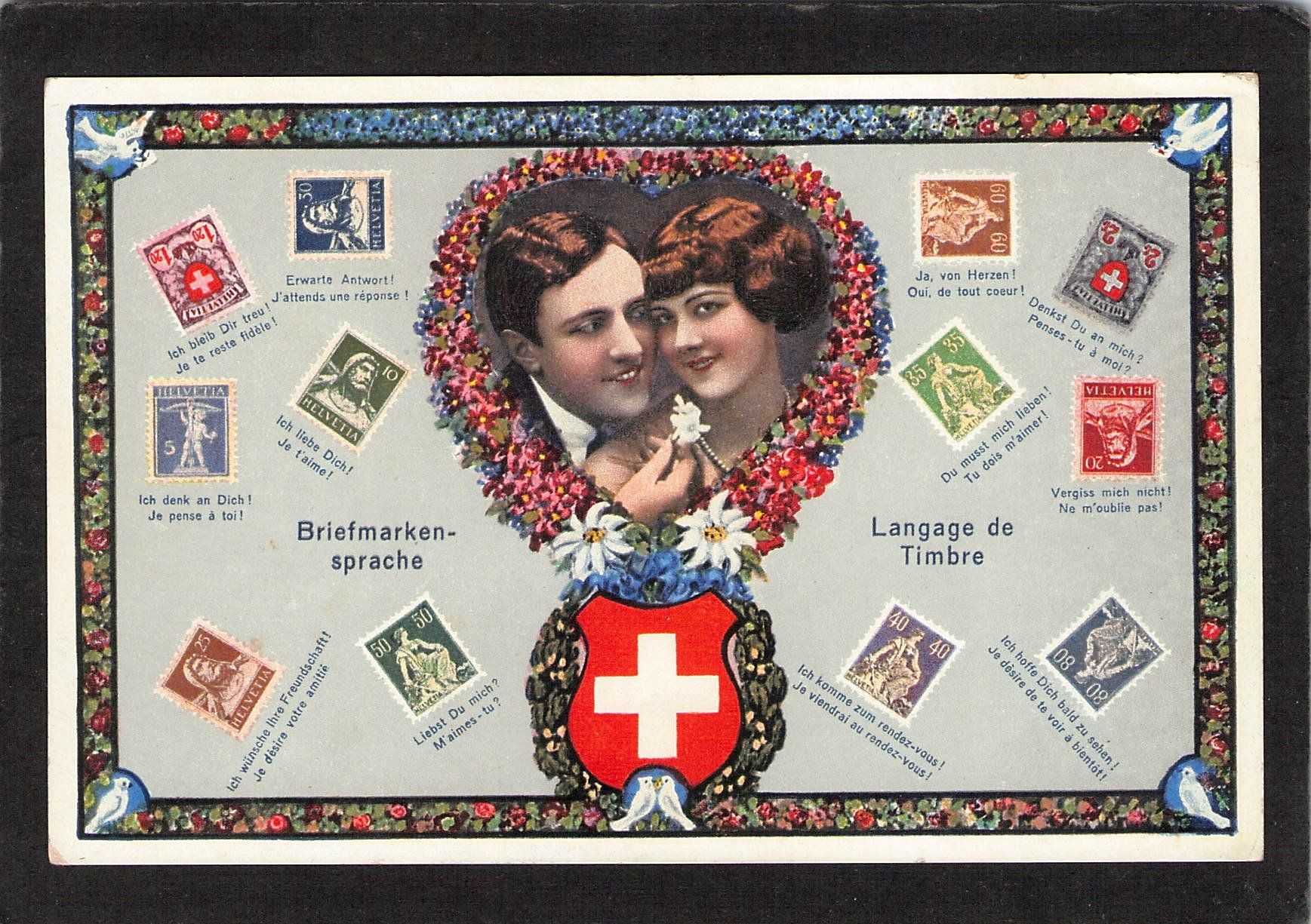 Cartoline postali: Karte Briefmarkensprache – Usato da Reichenburg venduto da Pipo-67