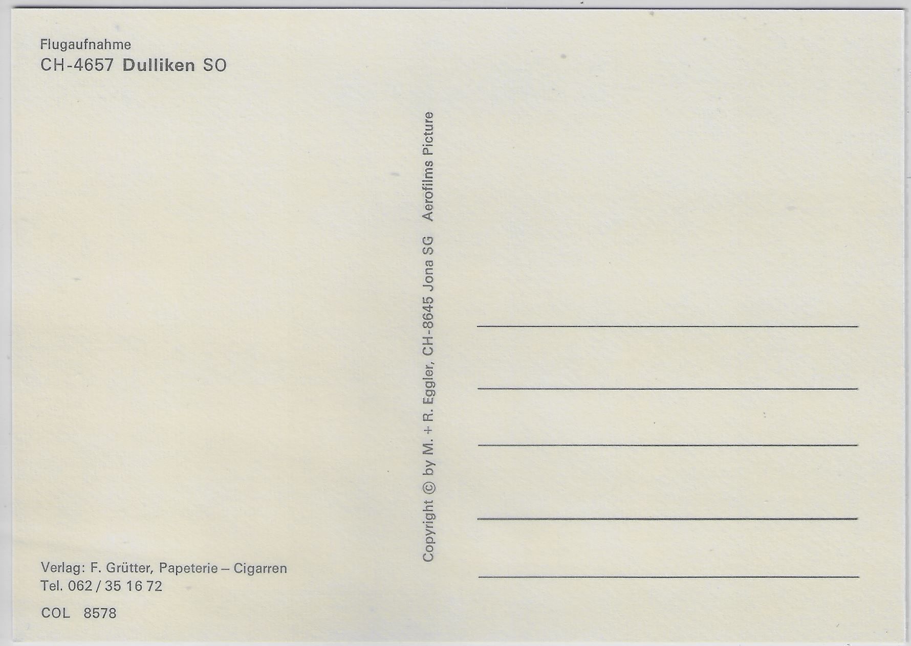 Cartoline postali: Flugaufnahme Dulliken SO – Antico da Ettingen venduto da Kartenplanet 1