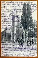 Genève - Animation devant l'Eglise Anglaise 1906