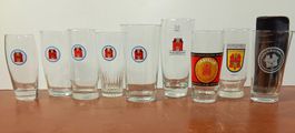 9 Bierglas Becher Bier Brauerei Feldschlösschen