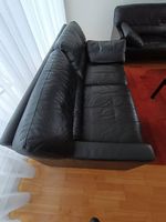 Ledersofagarnitur bestehend aus 3er und 2er Sofa 