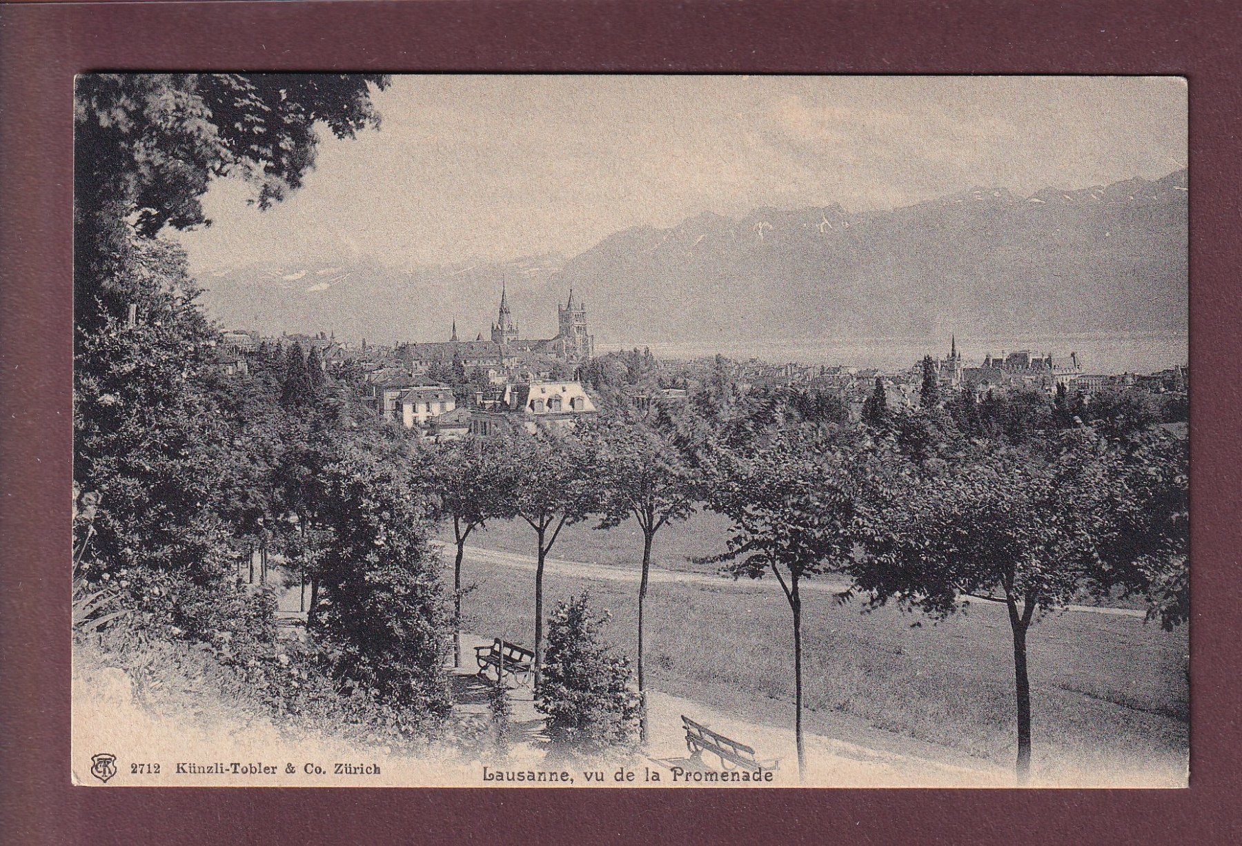 Cartoline postali: LAUSANNE vu de la Promenade – Usato da Pully venduto da nicecards
