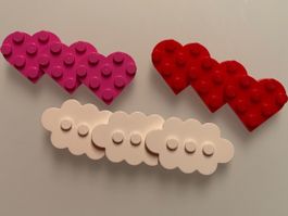 Lego hearts and lego clouds, lego teile, lego valentinstag