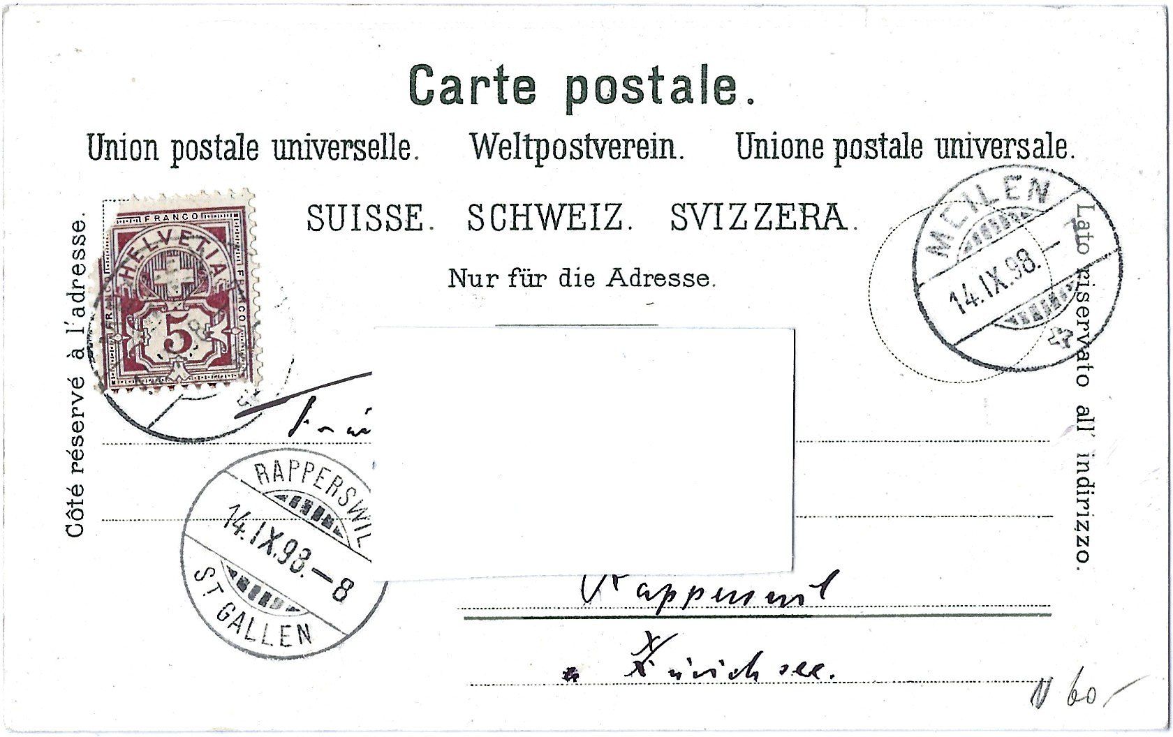 Cartoline postali: G R U S S   aus   M E I L E N. – Usato da Bütschwil venduto da Jackson1A 1