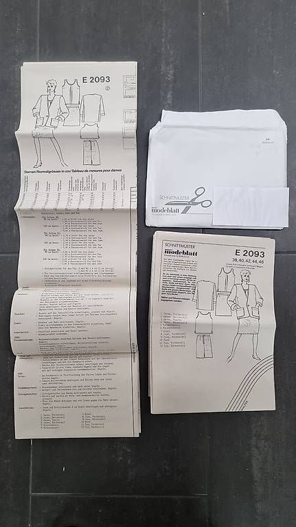 Patrons: Schnittmuster Original Meyer's Modeblatt E 2093 – D'occasion à Neuenkirch par tip_wp7s