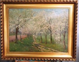 Karl Regli Ölbild Waldweg signiert 81x70 cm