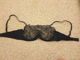 Soutien-gorge, 80C, Intimissimi, bleu marine en dentelle