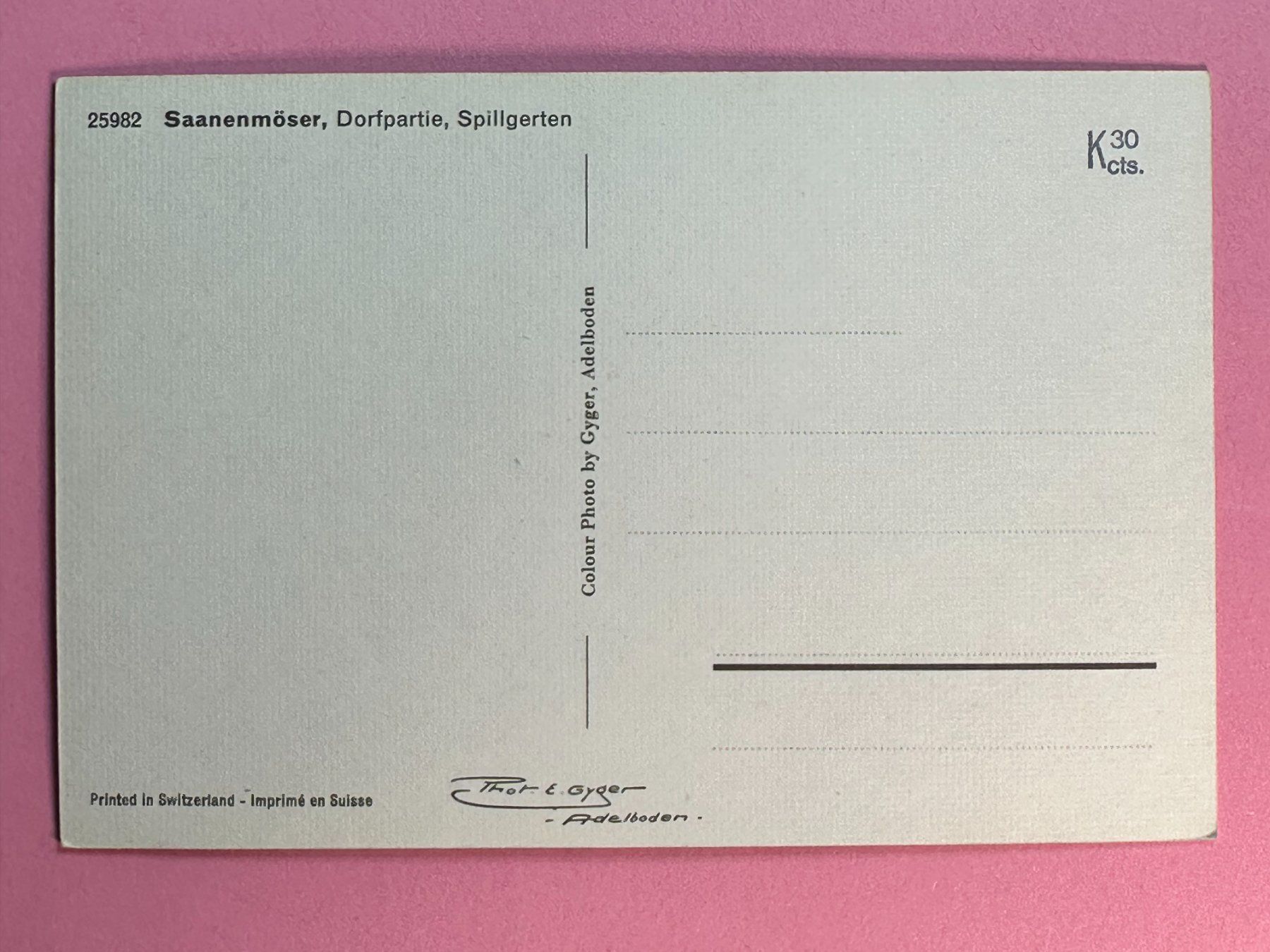 Cartoline postali: Saanenmöser, Dorfpartie mit Oldtimer !!! – Usato da Steg VS venduto da danwer74 1