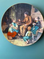 Porzellanteller "Grossvater erzählt", A. Anker + Zertifikat