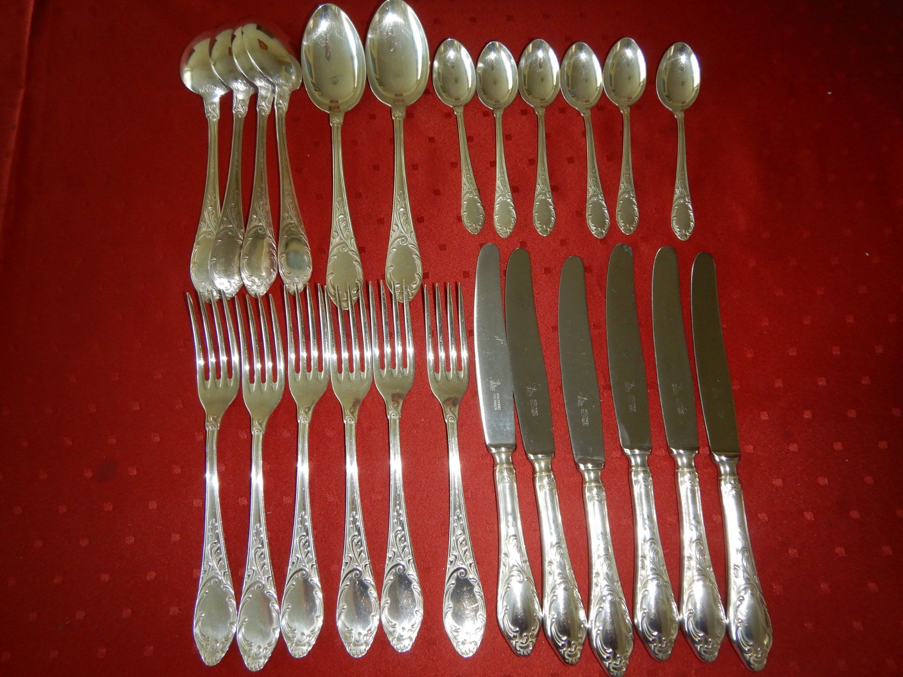 Solingen Set di posate: Besteck versilbert, Jugendstil Dekor, 24-teilig, Solinger – Nuovo (secondo la descrizione) da Zürich venduto da Bm810