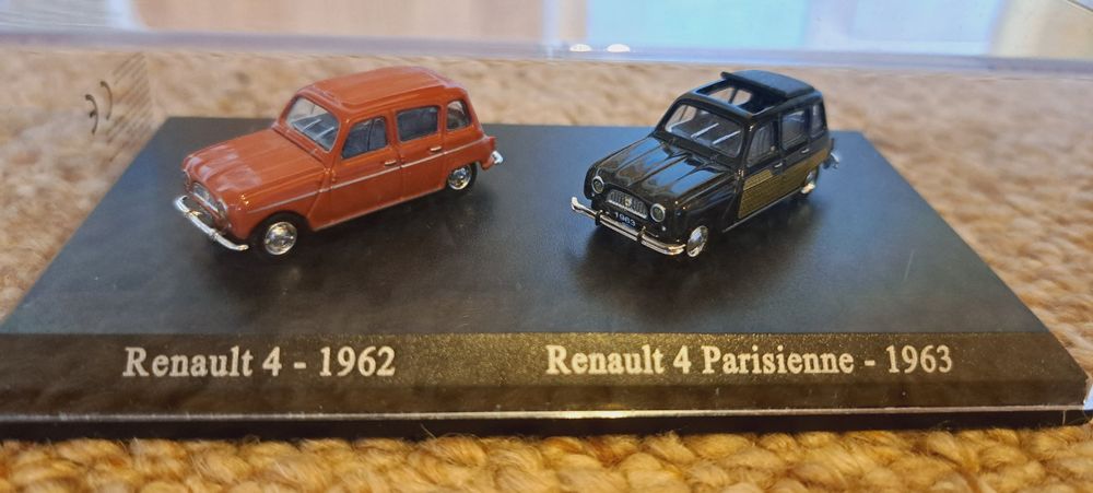 Modèle Réduit Norev 1/87 – Renault 4 1962 Et 4 Parisienne 1963, Occasion