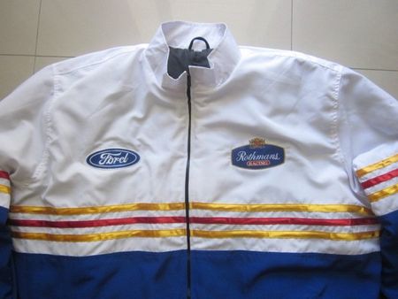 NEU ROTHMANS RACING Ford RETRO Fan Jacke weiß blau Alle Grö