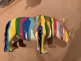 sculpture décorative en résine Rhinocéros