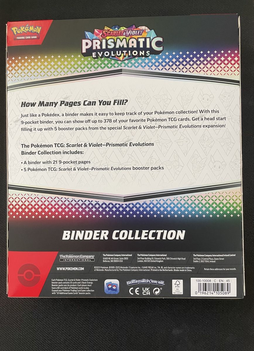 Pokémon Carte collezionabili: Pokemon Prismatic Evolutions Binder Collection English – Nuovo e nell'imballaggio originale da Wallisellen venduto da ale_v9vd 1