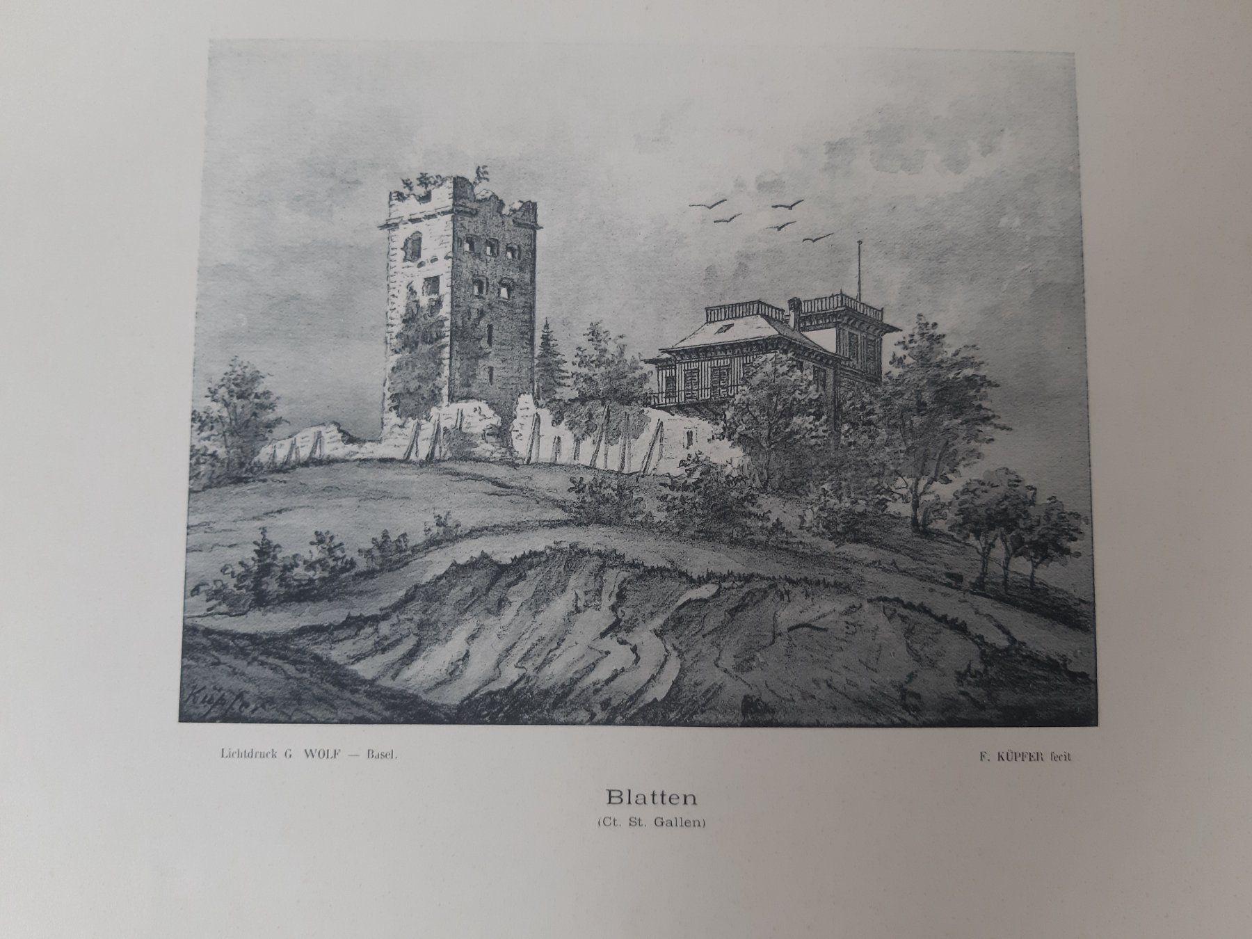 Grafica & Litografie: Seltene Grafik "Blatten (Kt. St. Gallen)" - – Usato da Rotkreuz venduto da nigal