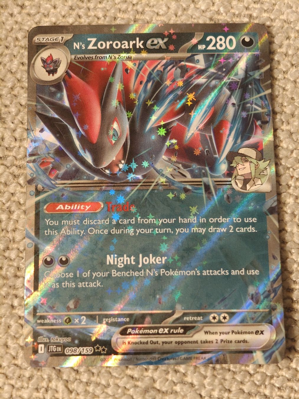 Pokémon Cartes à collectionner: N's Zoroark ex 098/159 EN – Neuf (Voir description) à Therwil par Cordachu_Trade