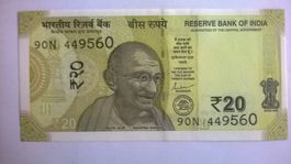 Billet banque Inde 20 Roupies série 2019/23 UNC