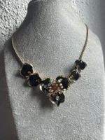 Halskette "Black Orchids" Modeschmuck (33-40cm)