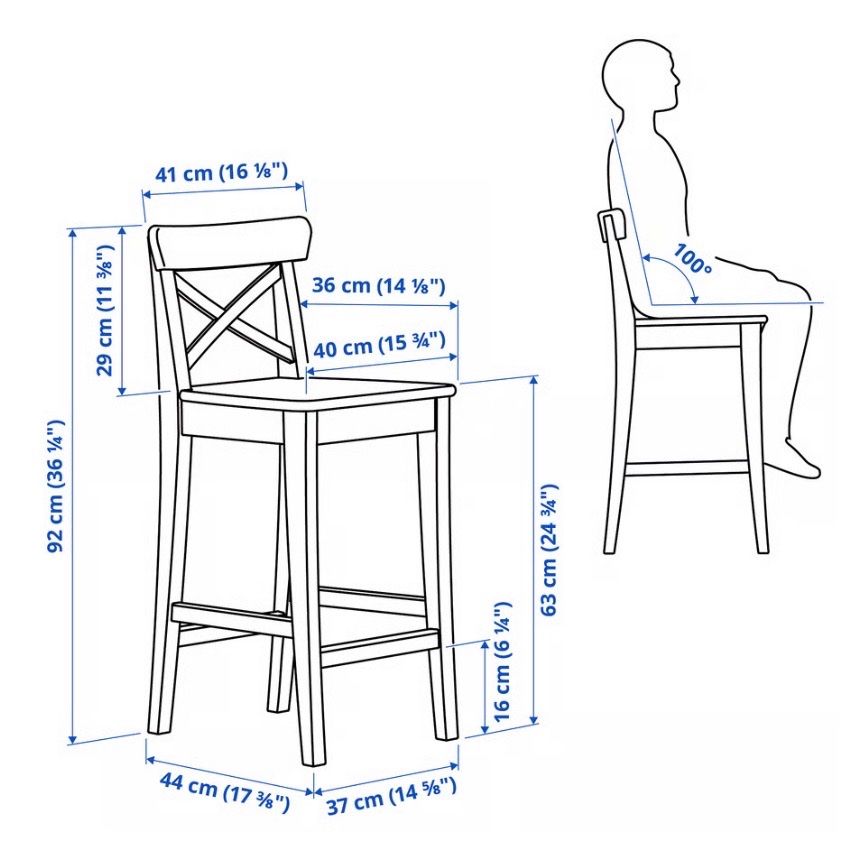 Ikea Chaises hautes: 2 Barhocker/bar chairs (Ikea) – D'occasion à Allschwil par lswart 3