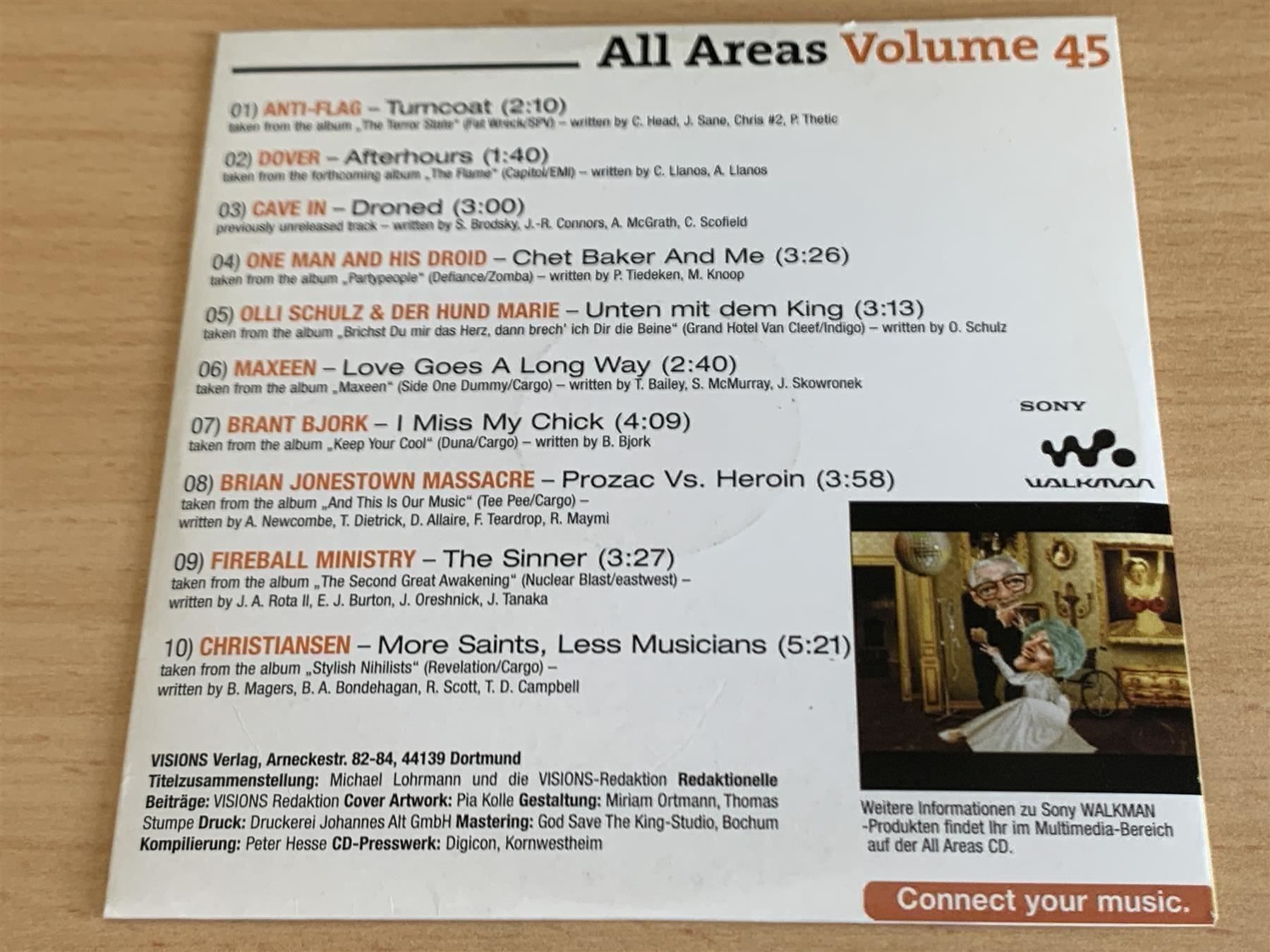 CD: Various Artists - All Areas Volume 45 – Usato da Rikon im Tösstal venduto da Alpenmutz 1