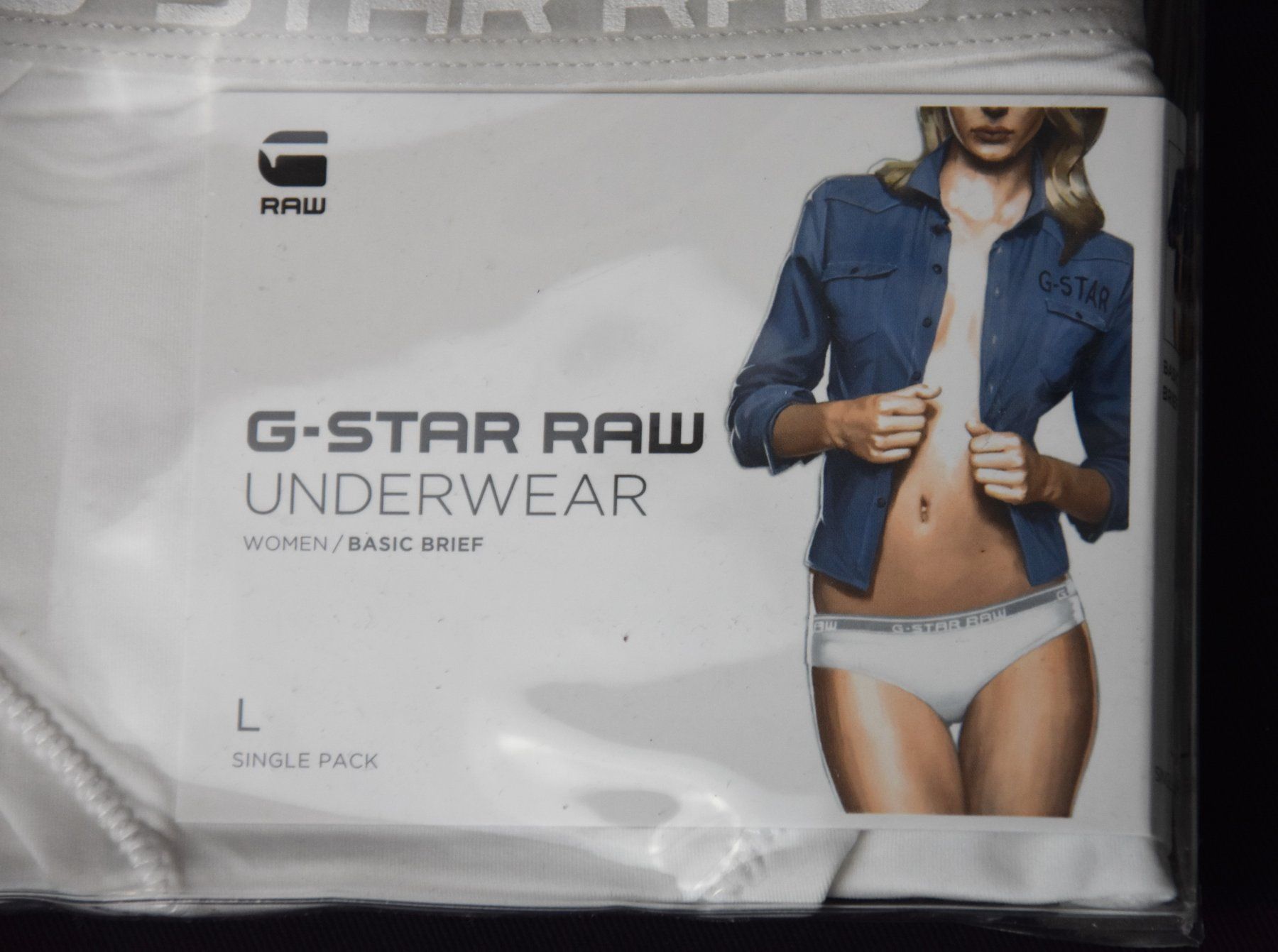 Sonstige Unterwäsche: G-STAR RAW Damen Slip Basic-Brief 3er Pack Strech weiss/Gr.L – Neu und originalverpackt aus Wohlenschwil von EddieS-Outlet 1