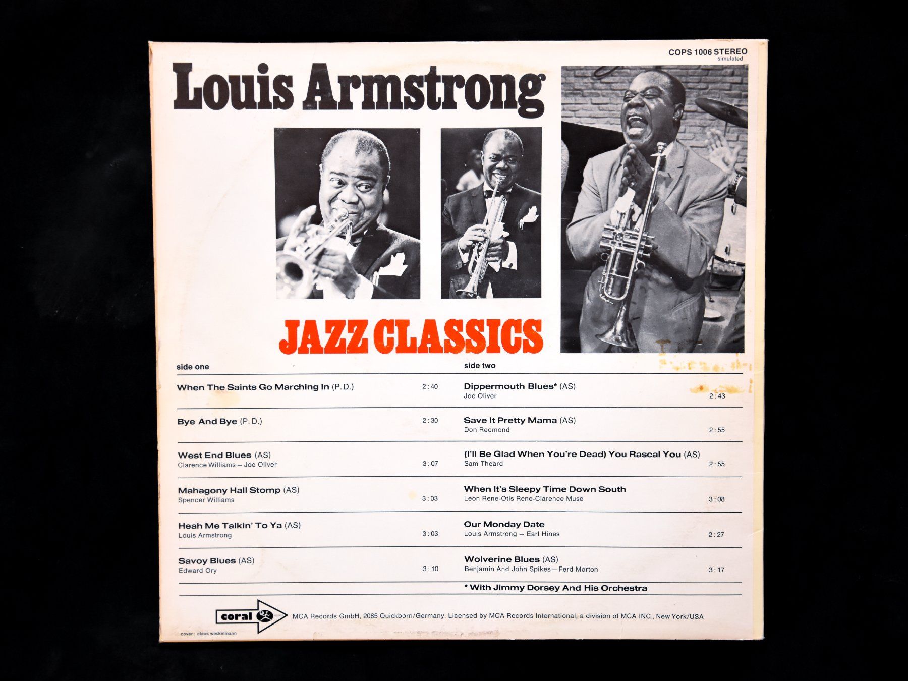 Dischi in vinile: Louis Armstrong ‎- Jazz Classics – Usato da Belmont-sur-Yverdon venduto da ag97 1