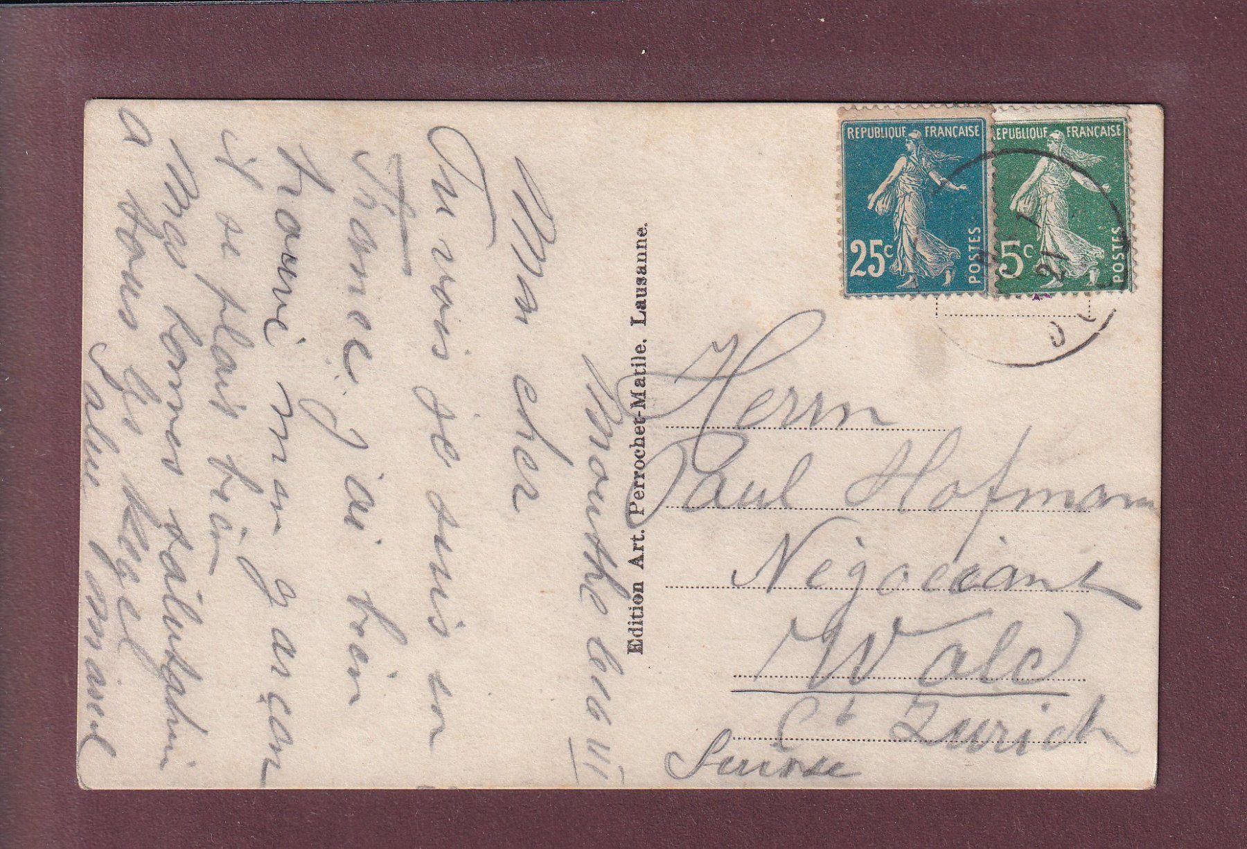 Cartoline postali: JEUNE PÂTRE au chalet - 1921 – Usato da Pully venduto da nicecards 1