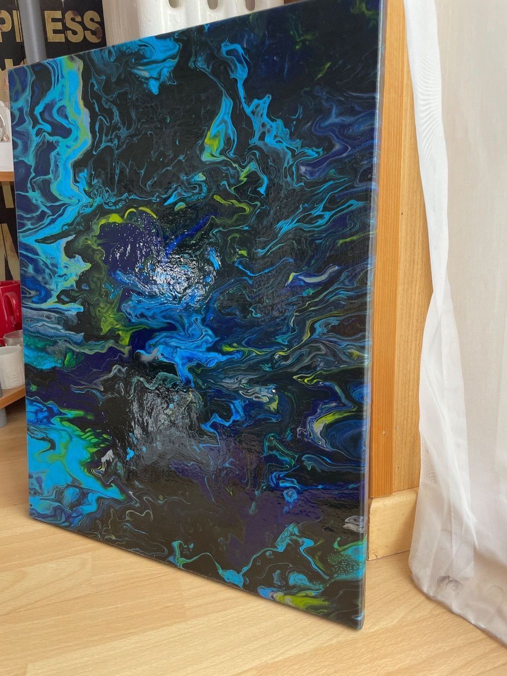 Gemälde: Gemälde  Blauton abstrakt Einzelstück – Neu (gemäss Beschreibung) aus Hochdorf von Jasminurschel 3