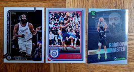 Lot de 3 cartes de basket James Harden