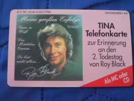 Telefonkarte Roy Black Tina gebraucht 6 DM Wert