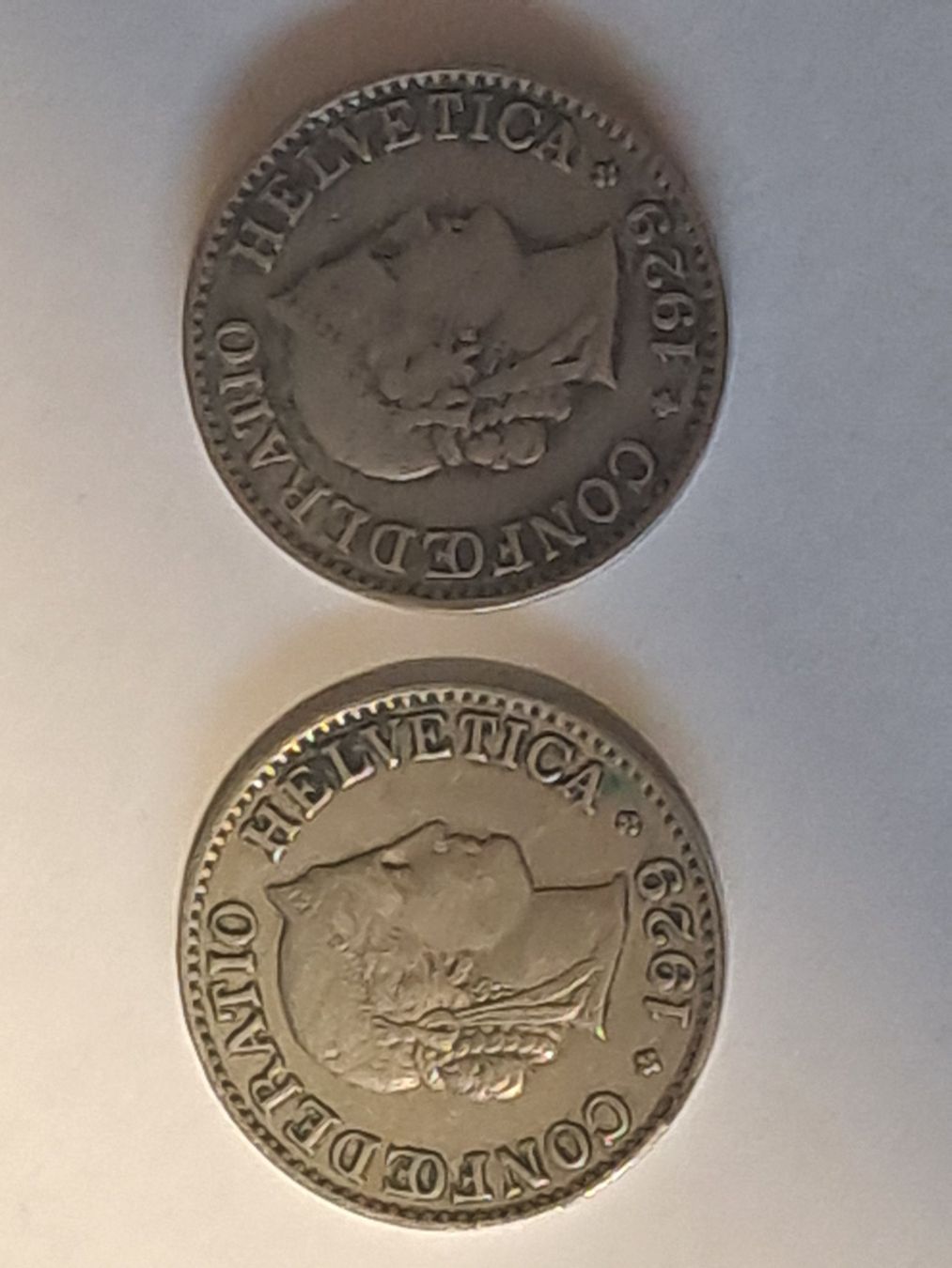 Tutti le monete: 10 Rp. 2 Schweizermünzen 1929 – Usato da Bitsch venduto da jajo79076