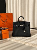 Hermès Birkin 25 in Schwarz/ Togo Leder/ Palladium Hardware