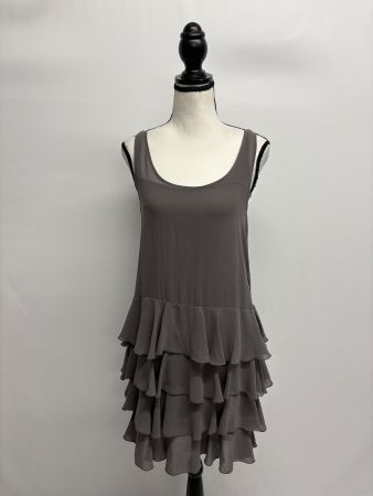 Nafnaf Sommerliches, graues Kleid mit Volants  Gr. XS