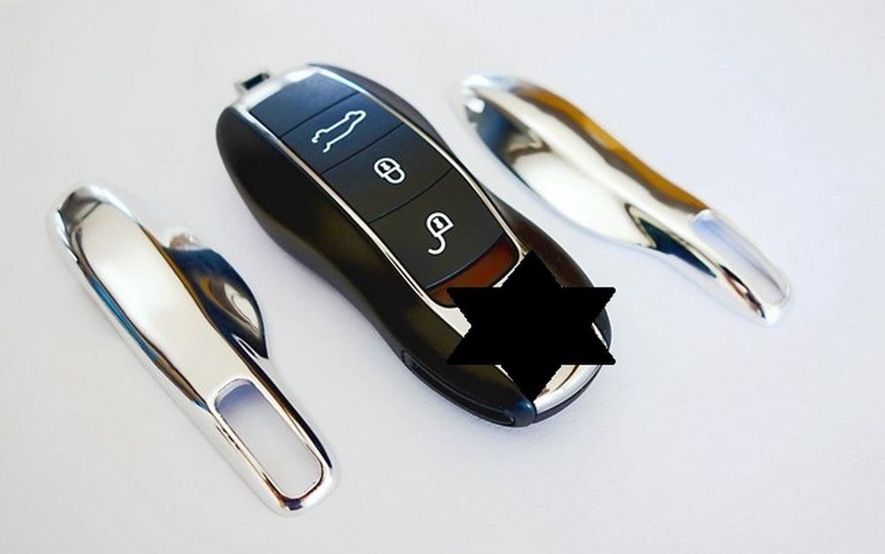Weiß Schlüssel Hülle Key Cover für Porsche Cayenne Panamera Macan