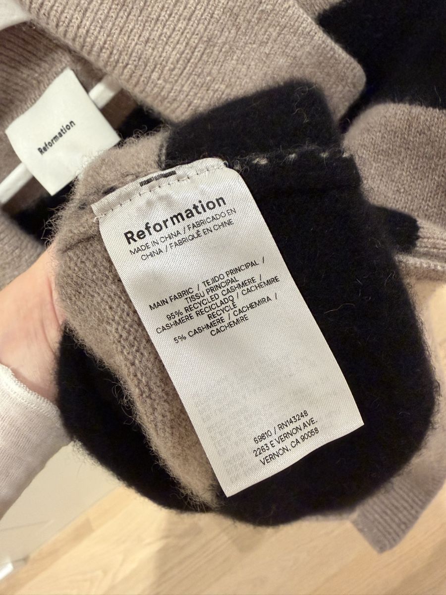 Reformation Maglioni & Felpe: Kaschmir Pullover | Reformation | schwarz-beige – Usato da Wettingen venduto da Lamadeux 2