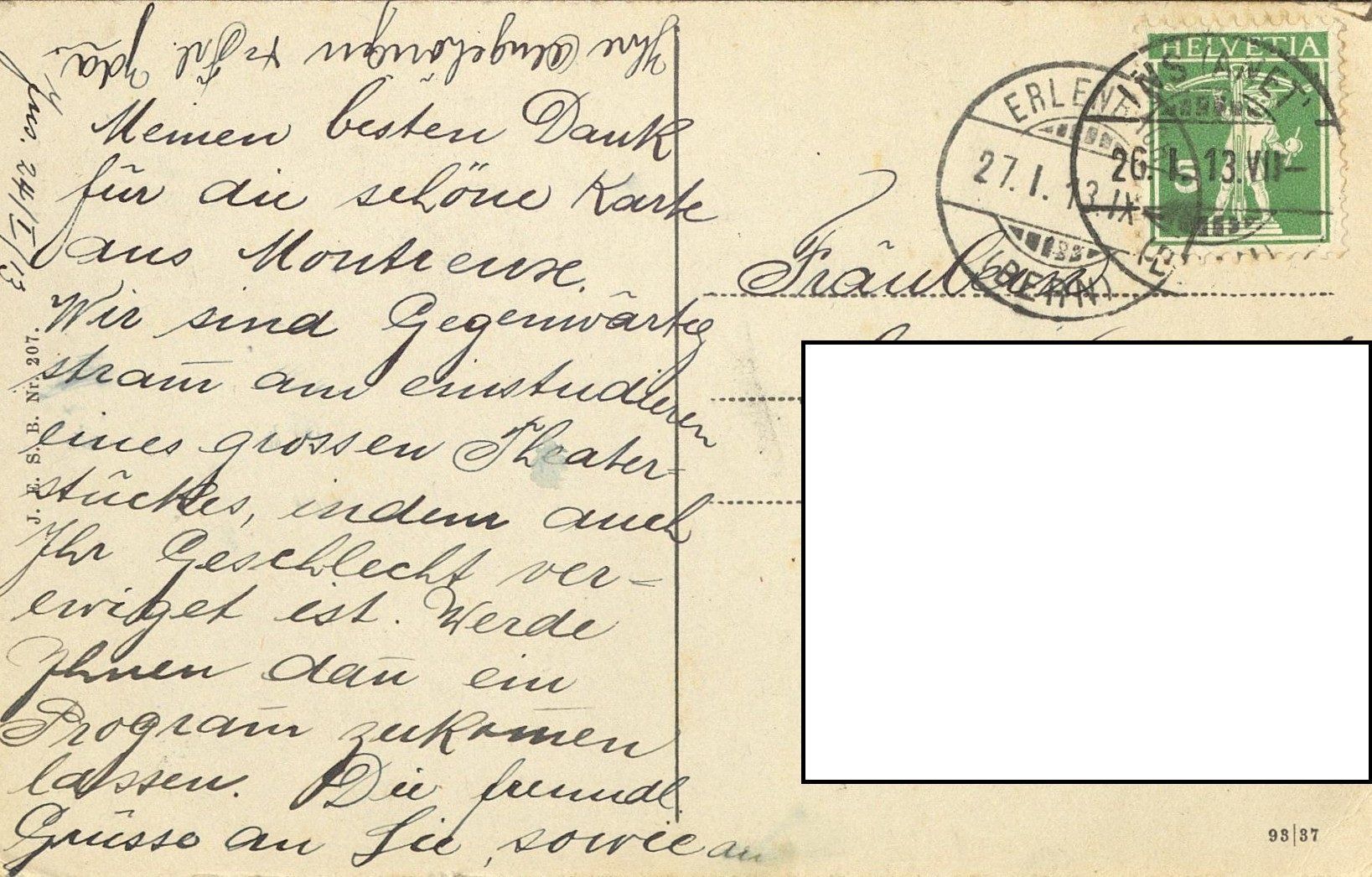 Ansichtskarten: Ins - Anet – Gebraucht aus Gwatt (Thun) von seeblick98 1