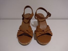 Keilsandalette, braun, Grösse 40, NEU
